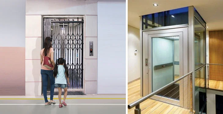 Manual door for elevators